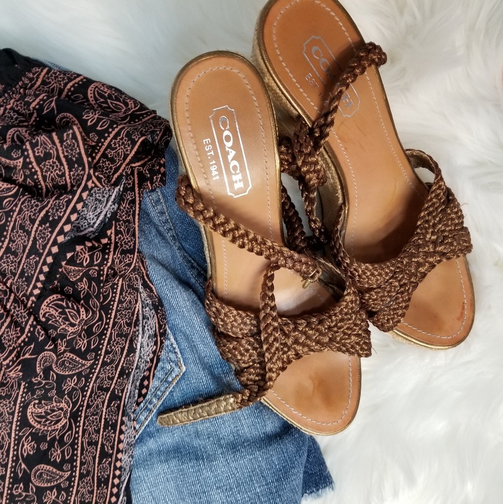 Coach wedge heels